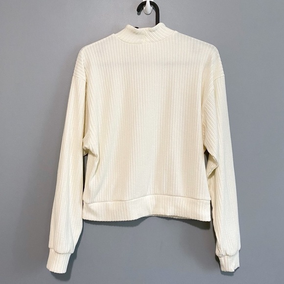 Abound Mock Neck Cozy Brushed Ribbed Knit Top XXS - Picture 5 of 6